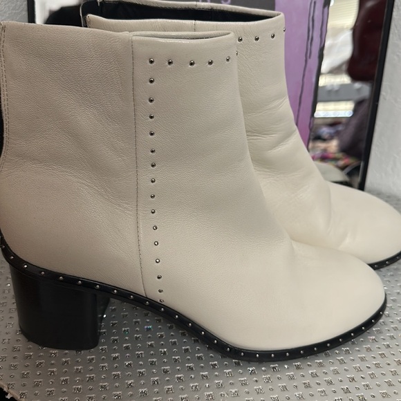 RAG & BONE Rover Leather Ankle Booties, Size 37.5 - Picture 6 of 8
